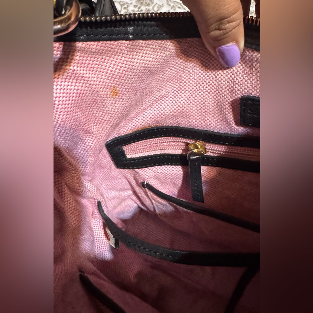 Dooney & Bourke Black Crocodile-Embossed Shoulder Bag - Picture 12 of 14